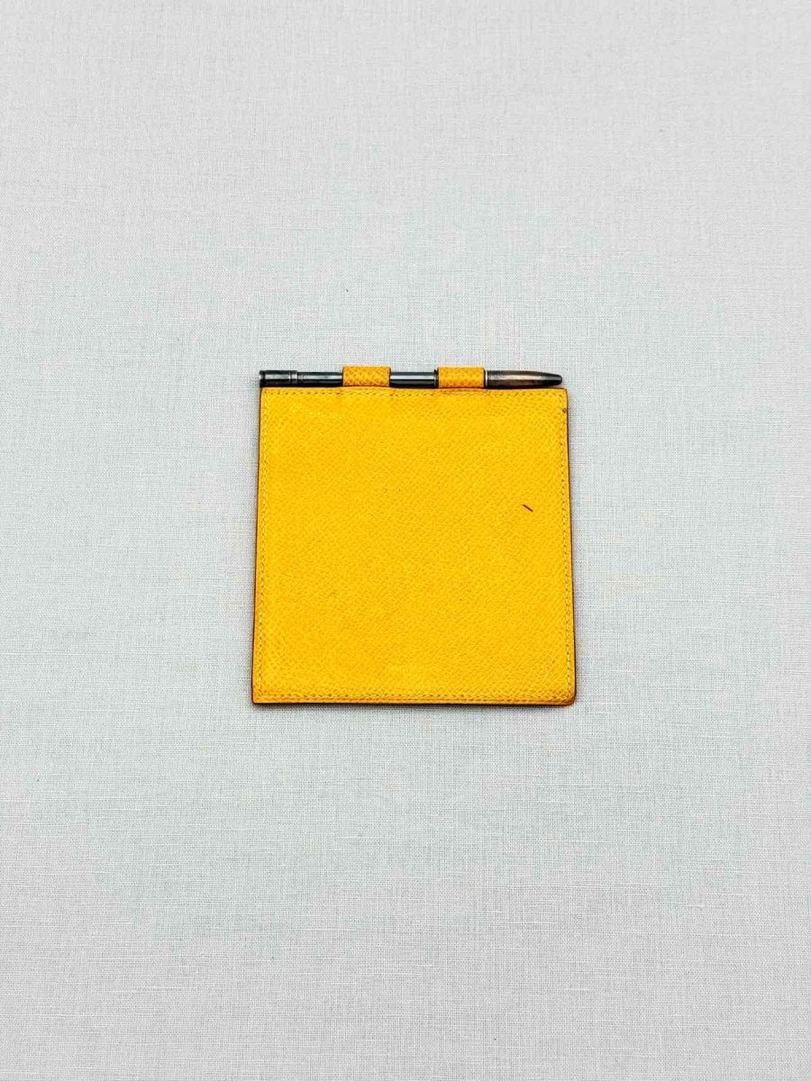 Pre - loved HERMES Vintage Yellow Writing Pad at Reems Closet