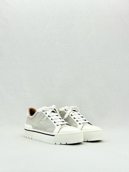 Pre - loved HERMES Voltage Beige Size EU 39 Sneakers at Reems Closet