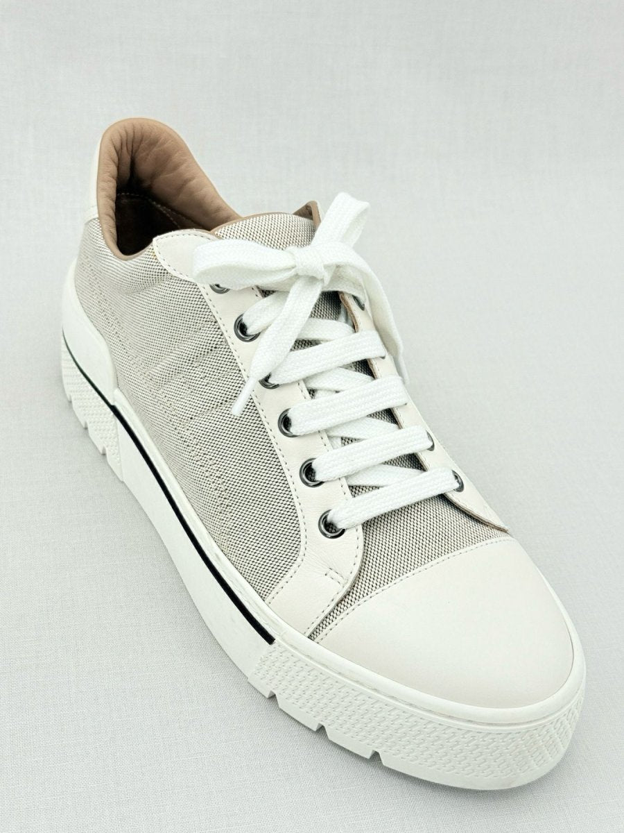 Pre - loved HERMES Voltage Beige Size EU 39 Sneakers at Reems Closet