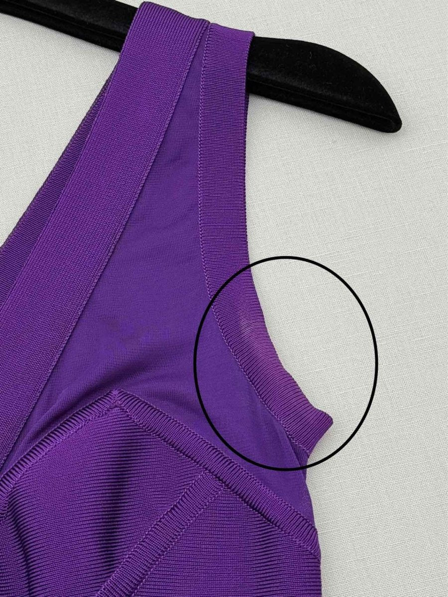 Pre-loved HERVE L. LEROUX Bandage Purple Size US 6 Short Dress at Reems Closet
