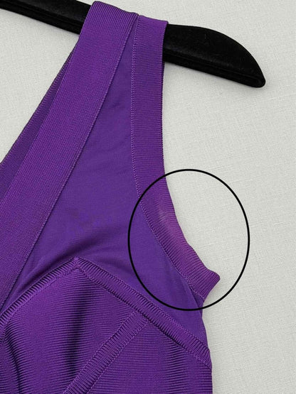 Pre-loved HERVE L. LEROUX Bandage Purple Size US 6 Short Dress at Reems Closet