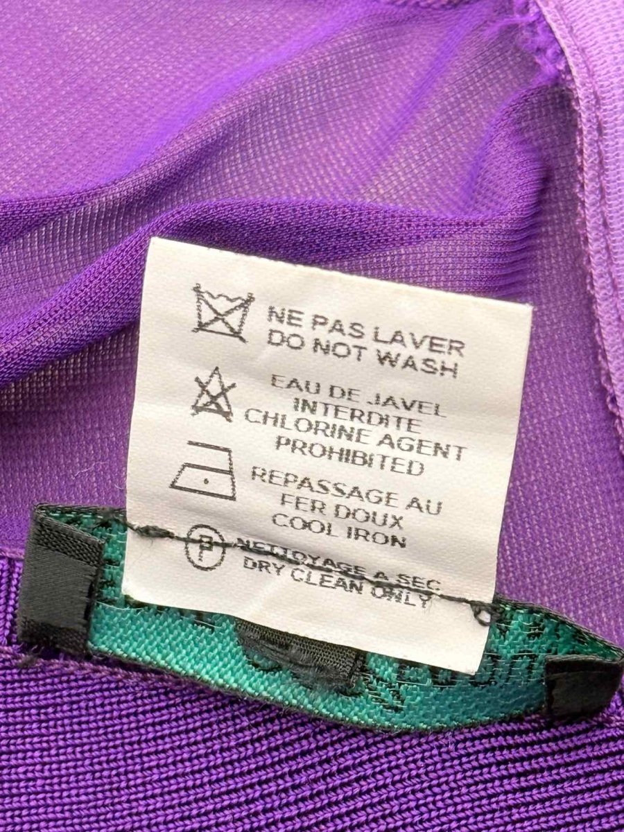 Pre-loved HERVE L. LEROUX Bandage Purple Size US 6 Short Dress at Reems Closet