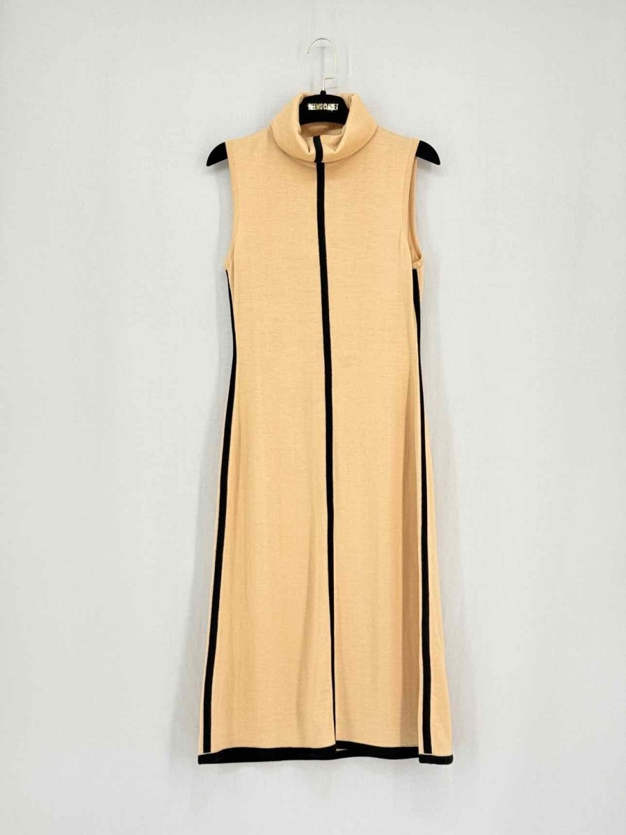 Pre - loved HERVE LEGER Beige Size Large Knee Length Dress at Reems Closet