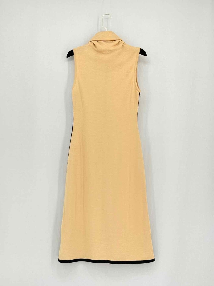 Pre - loved HERVE LEGER Beige Size Large Knee Length Dress at Reems Closet