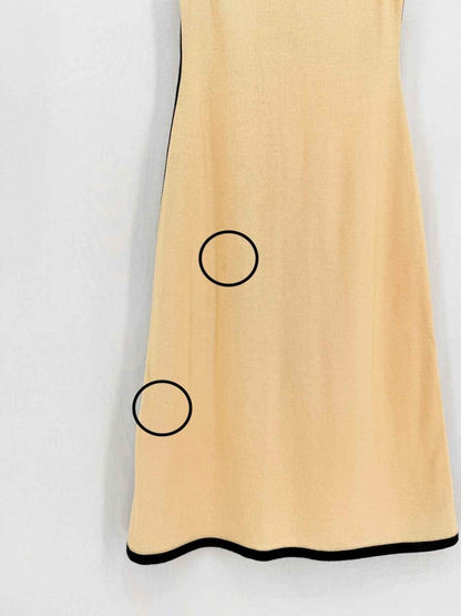 Pre - loved HERVE LEGER Beige Size Large Knee Length Dress at Reems Closet