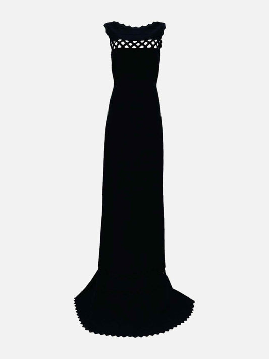 Pre-loved HERVE LEGER Black Bandage Evening Dress from Reems Closet