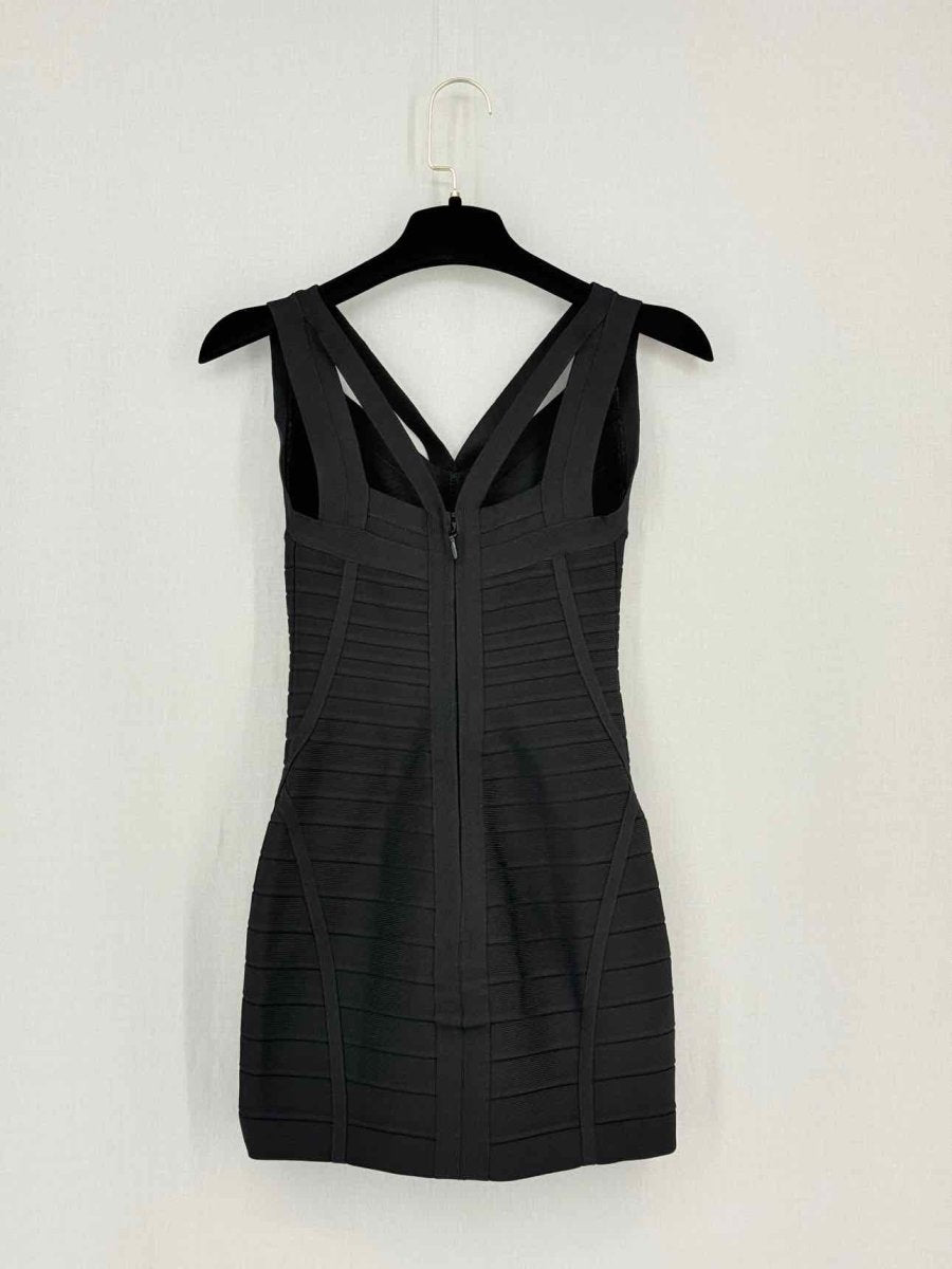 Pre - loved HERVE LEGER Black Bandage Size XSmall Short Dress at Reems Closet
