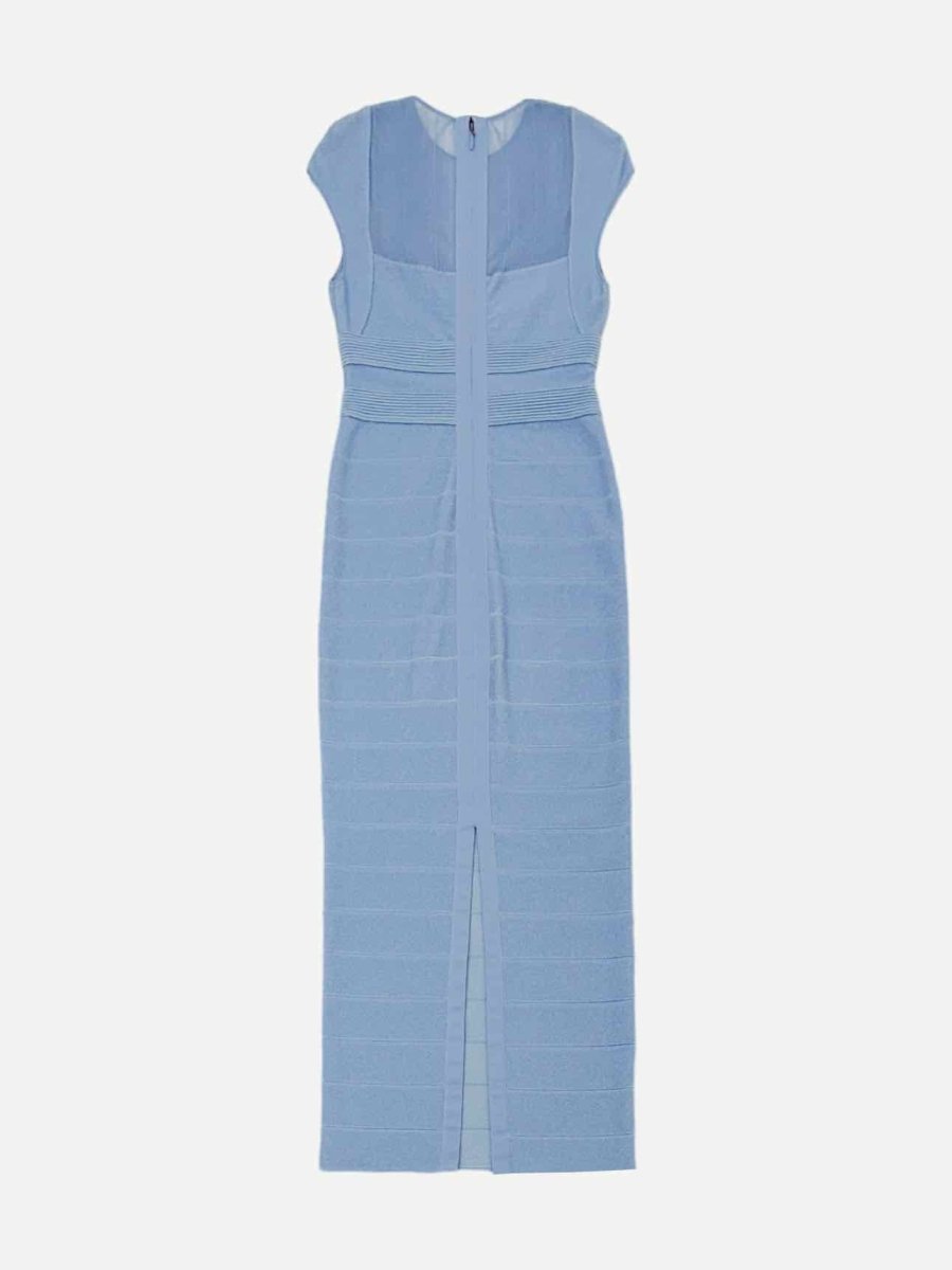 Pre-loved HERVE LEGER Blue Bandage Long Dress from Reems Closet