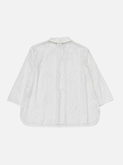 Pre - loved HOBBS Eyelet White Shirt at Reems Closet