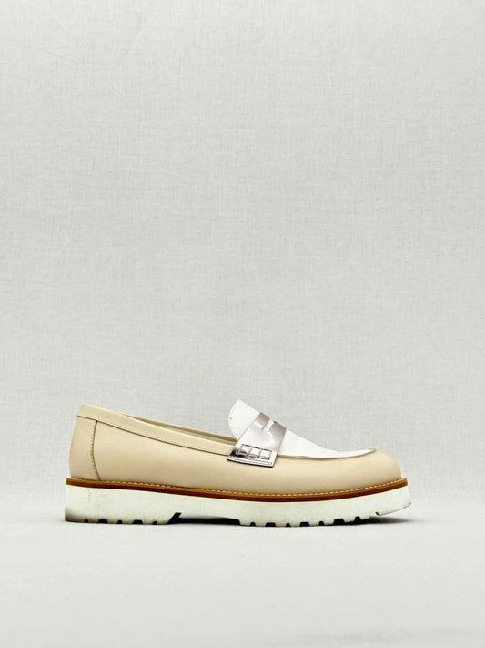 Pre - loved HOGAN Beige & White Size EU 39 Loafers at Reems Closet