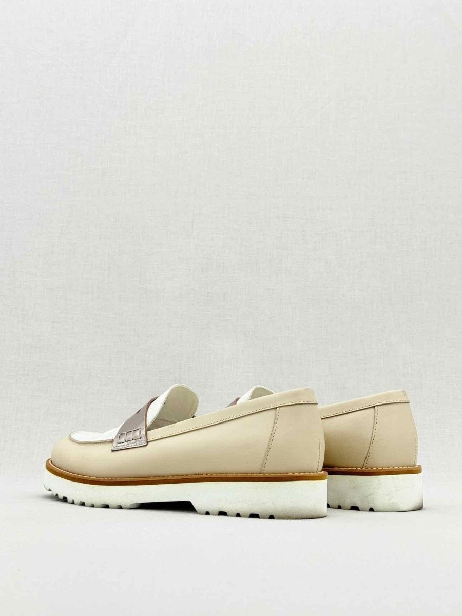 Pre - loved HOGAN Beige & White Size EU 39 Loafers at Reems Closet