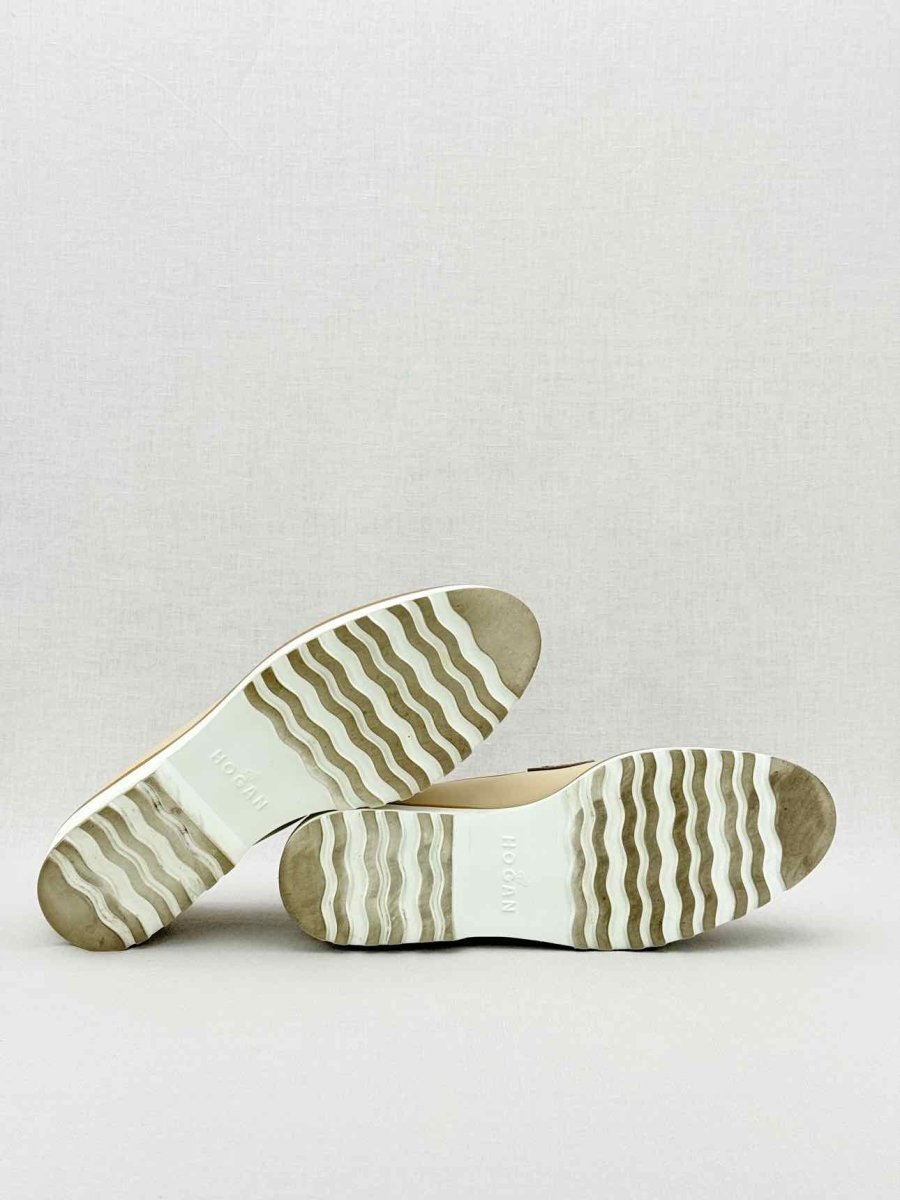 Pre - loved HOGAN Beige & White Size EU 39 Loafers at Reems Closet