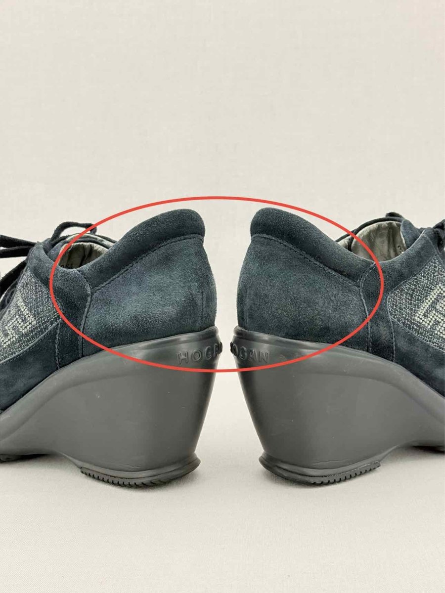 Pre - loved HOGAN Black Size EU 39.5 Sneaker Wedges at Reems Closet