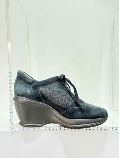 Pre - loved HOGAN Black Size EU 39.5 Sneaker Wedges at Reems Closet