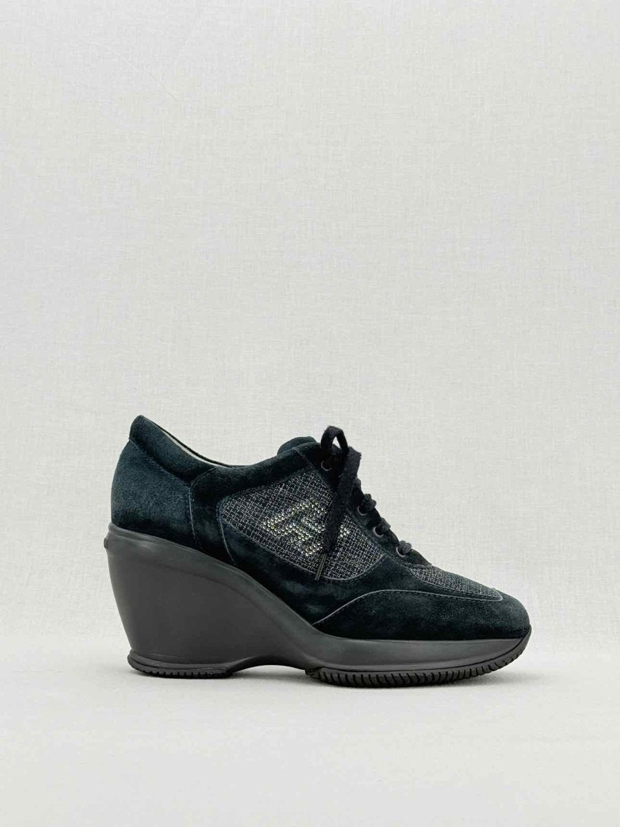 Pre - loved HOGAN Black Size EU 39.5 Sneaker Wedges at Reems Closet
