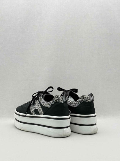 Pre-loved HOGAN H449 Black & White Leopard Size EU 40 Sneakers at Reems Closet