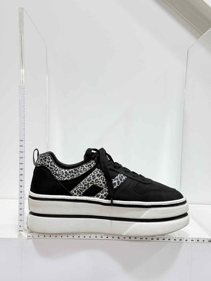 Pre-loved HOGAN H449 Black & White Leopard Size EU 40 Sneakers at Reems Closet