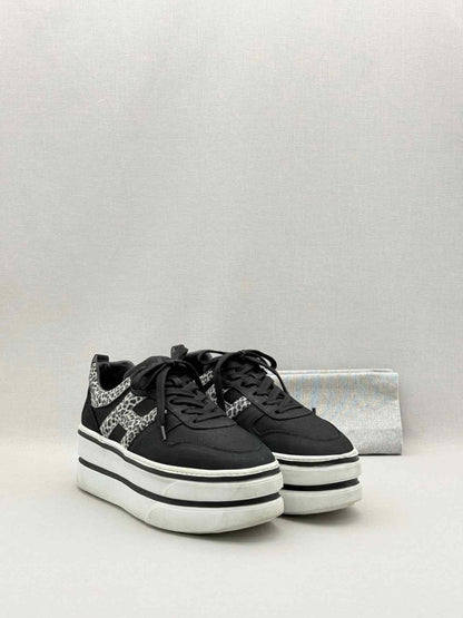 Pre-loved HOGAN H449 Black & White Leopard Size EU 40 Sneakers at Reems Closet