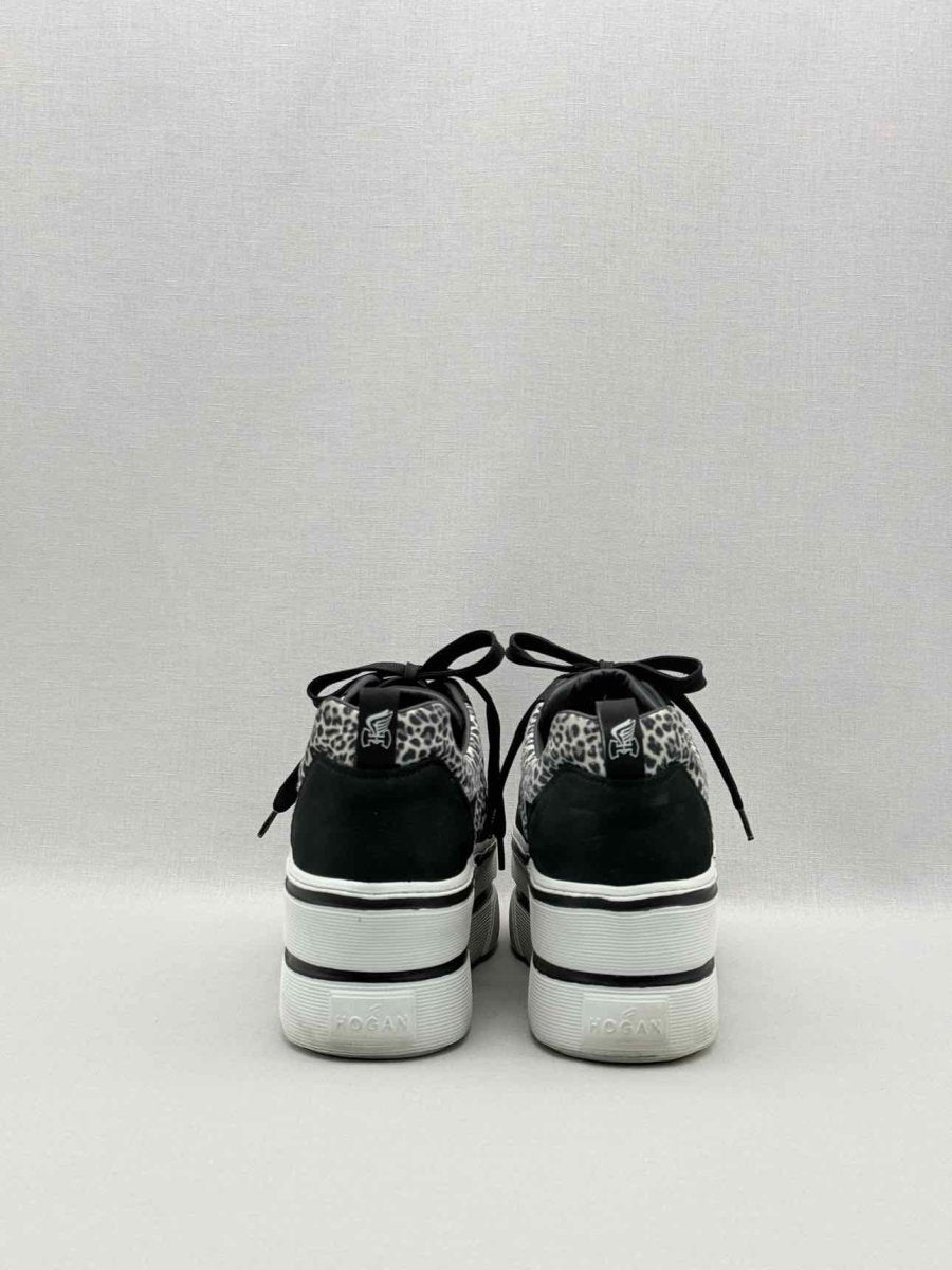Pre-loved HOGAN H449 Black & White Leopard Size EU 40 Sneakers at Reems Closet