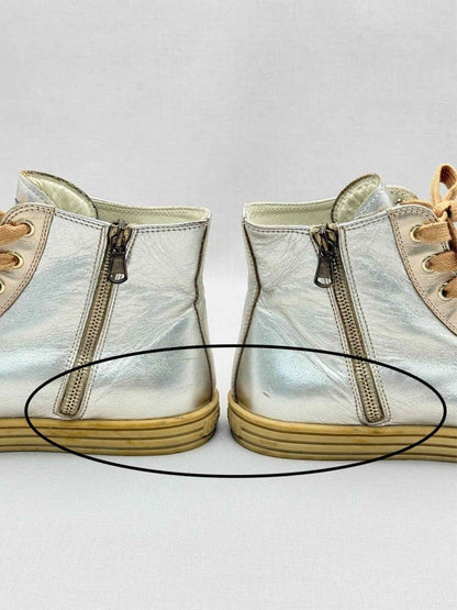 Pre-loved HOGAN Rebel Silver & Gold Size EU 38.5 Sneakers at Reems Closet