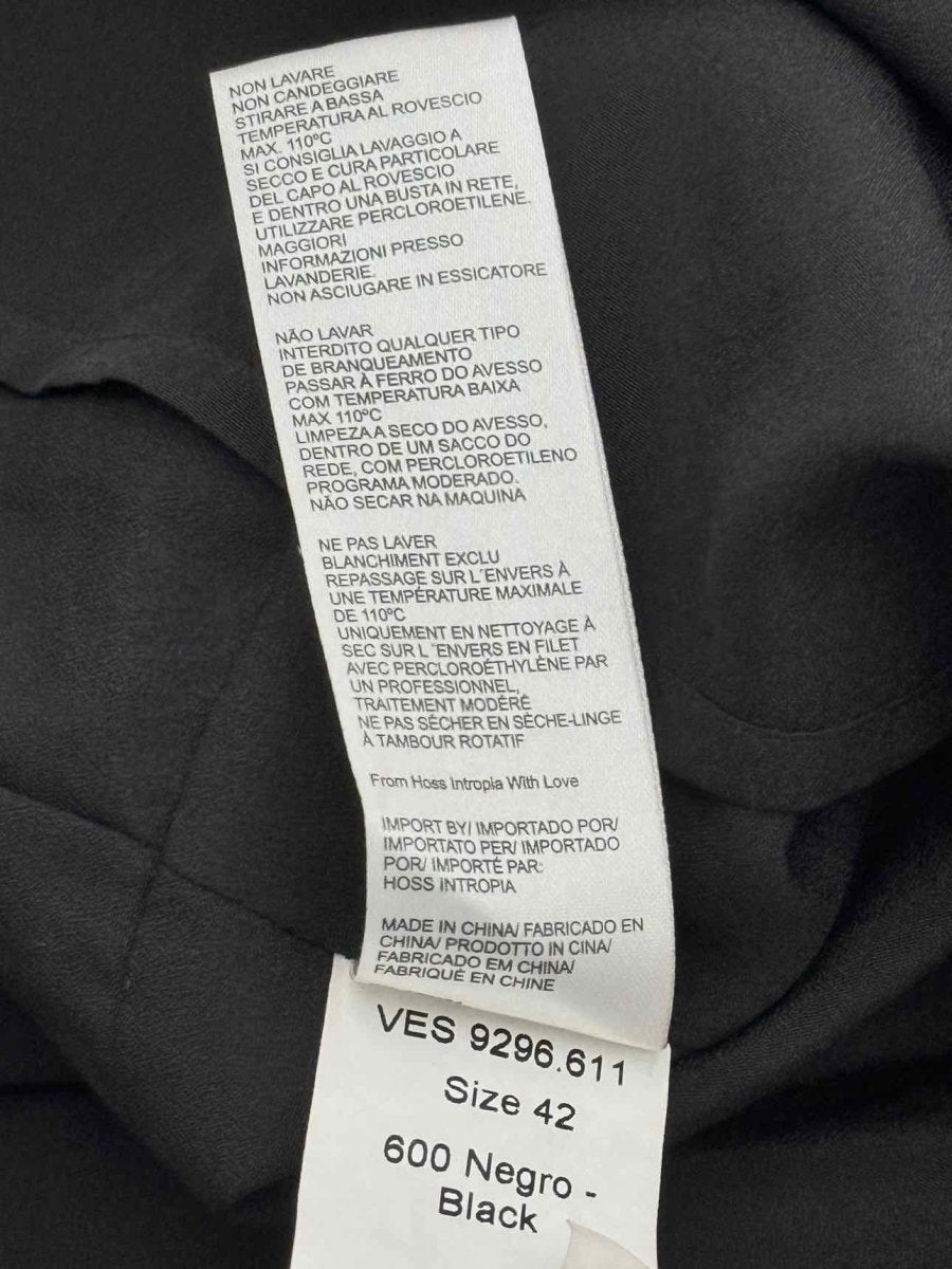 Pre - loved HOSS INTROPIA Black & Gold Size US 10 Short Dress at Reems Closet