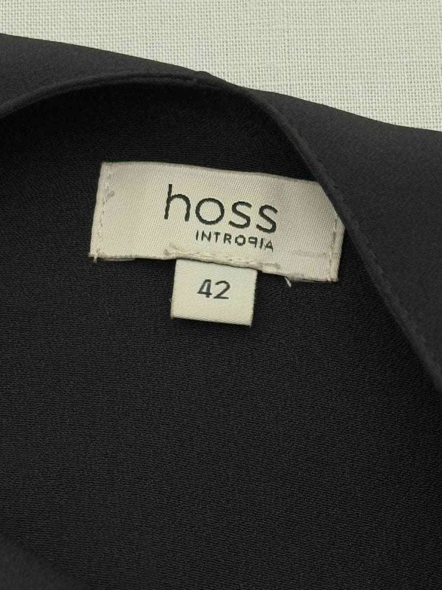 Pre - loved HOSS INTROPIA Black & Gold Size US 10 Short Dress at Reems Closet