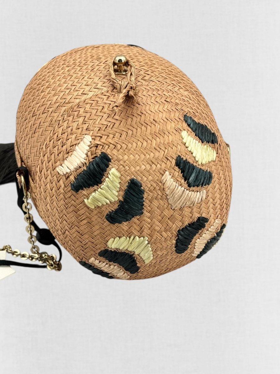 Pre - loved HOSS INTROPIA Brown Woven Crossbody at Reems Closet