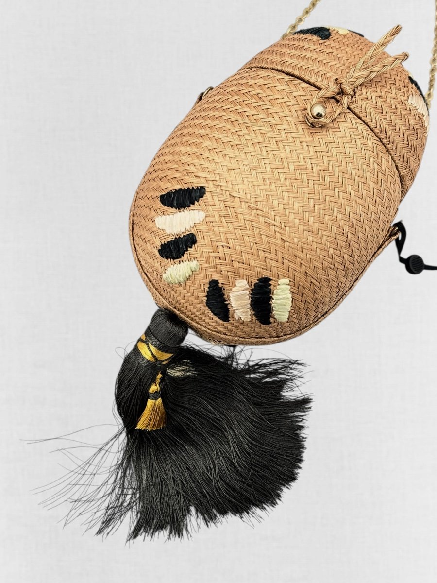 Pre - loved HOSS INTROPIA Brown Woven Crossbody at Reems Closet