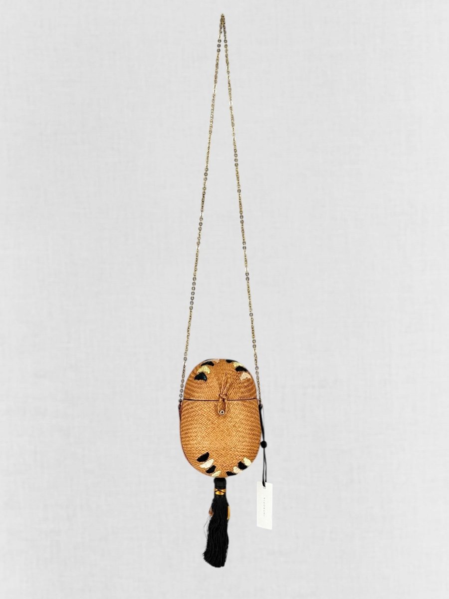 Pre - loved HOSS INTROPIA Brown Woven Crossbody at Reems Closet