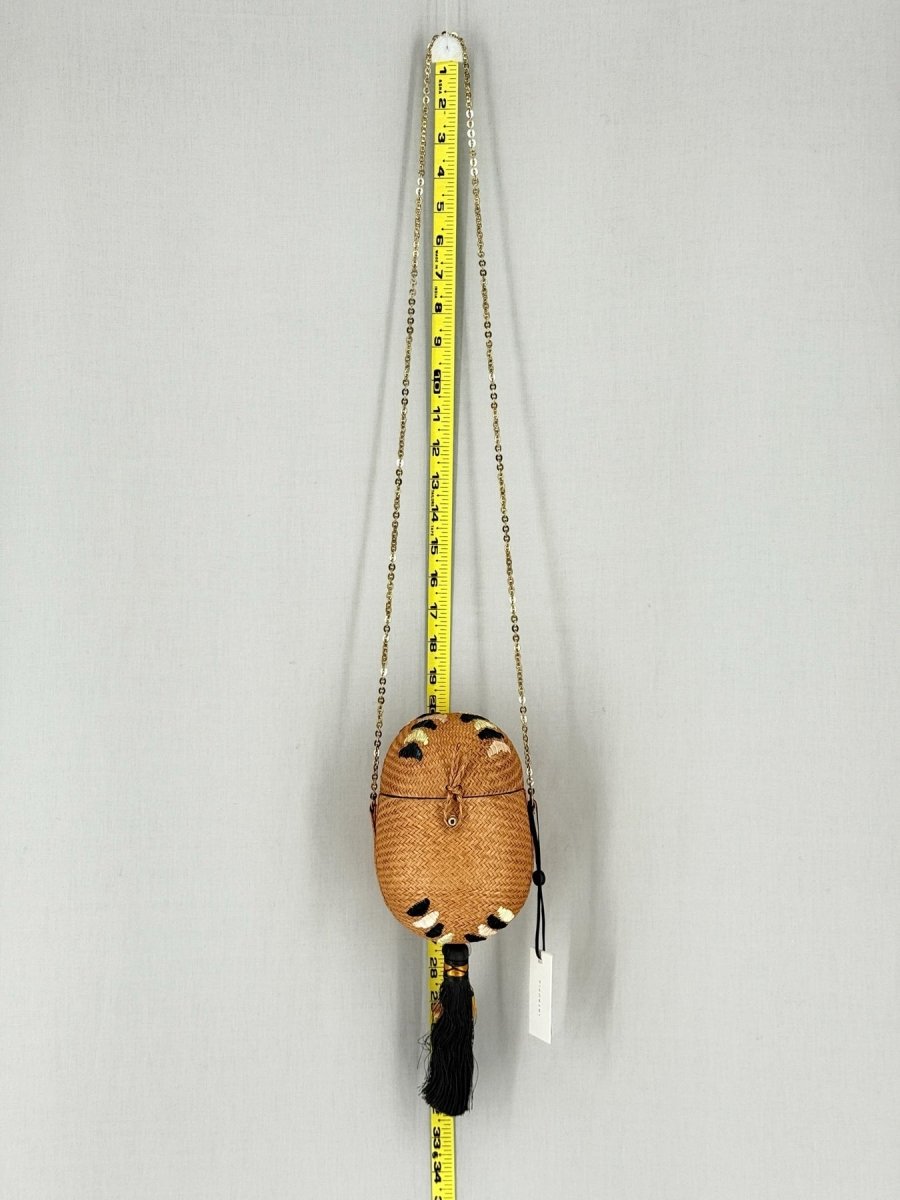 Pre - loved HOSS INTROPIA Brown Woven Crossbody at Reems Closet