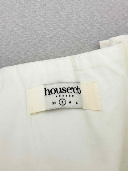 Pre-loved HOUSE OF CB Pietra White Size Small Short Dress at Reems Closet