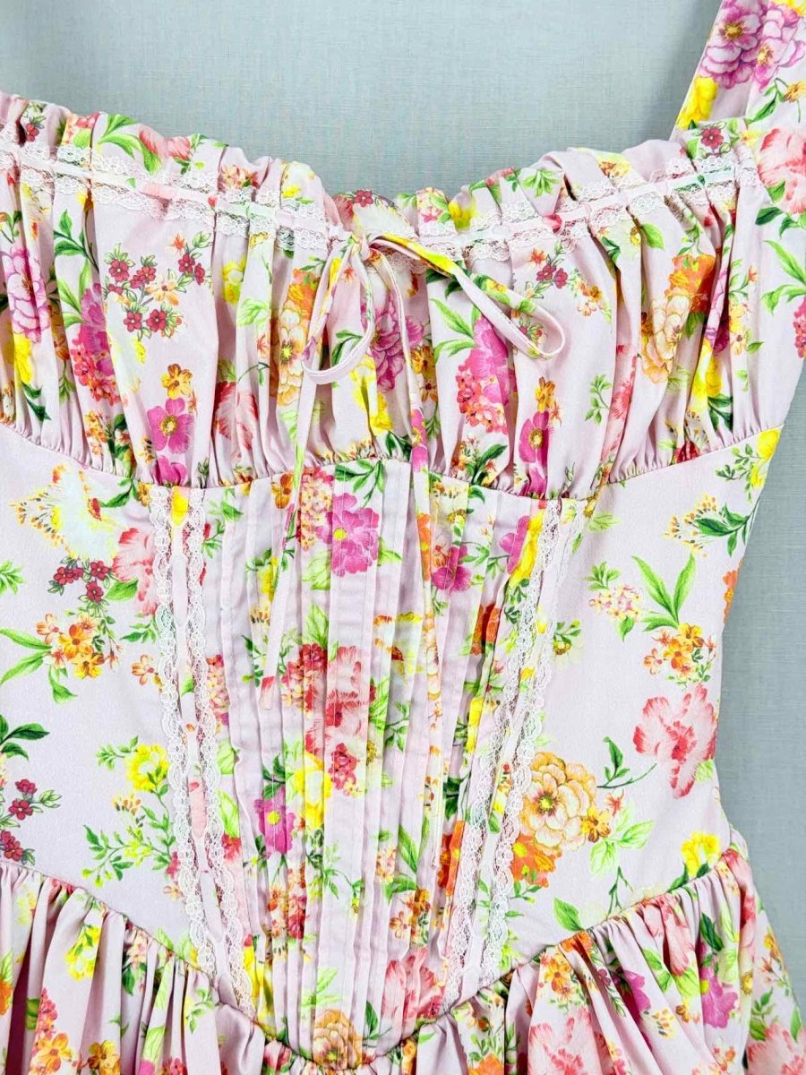 Pre-loved HOUSE OF CB Pink Multicolor Size XSmall Short Dress at Reems Closet