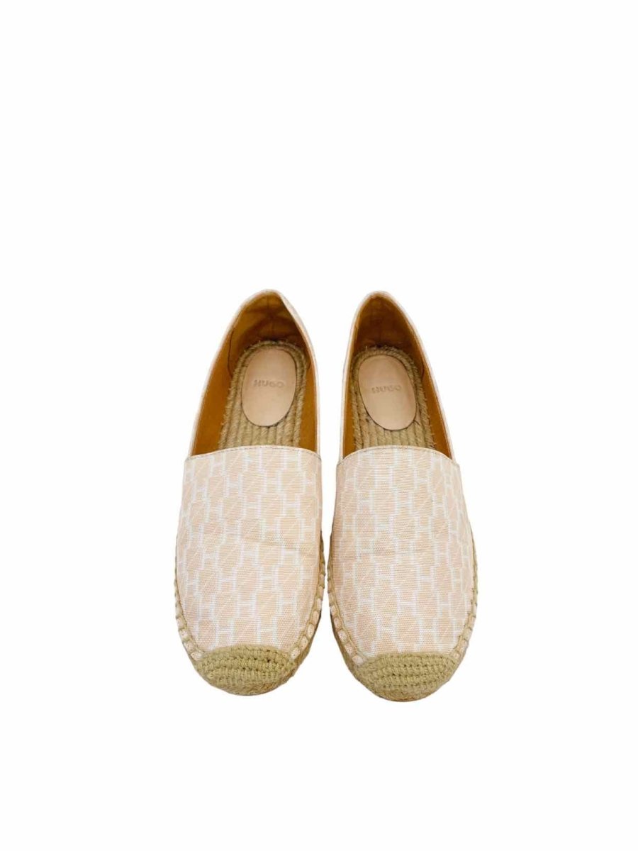 Pre - loved HUGO Espadrille Beige & Peach Flats at Reems Closet