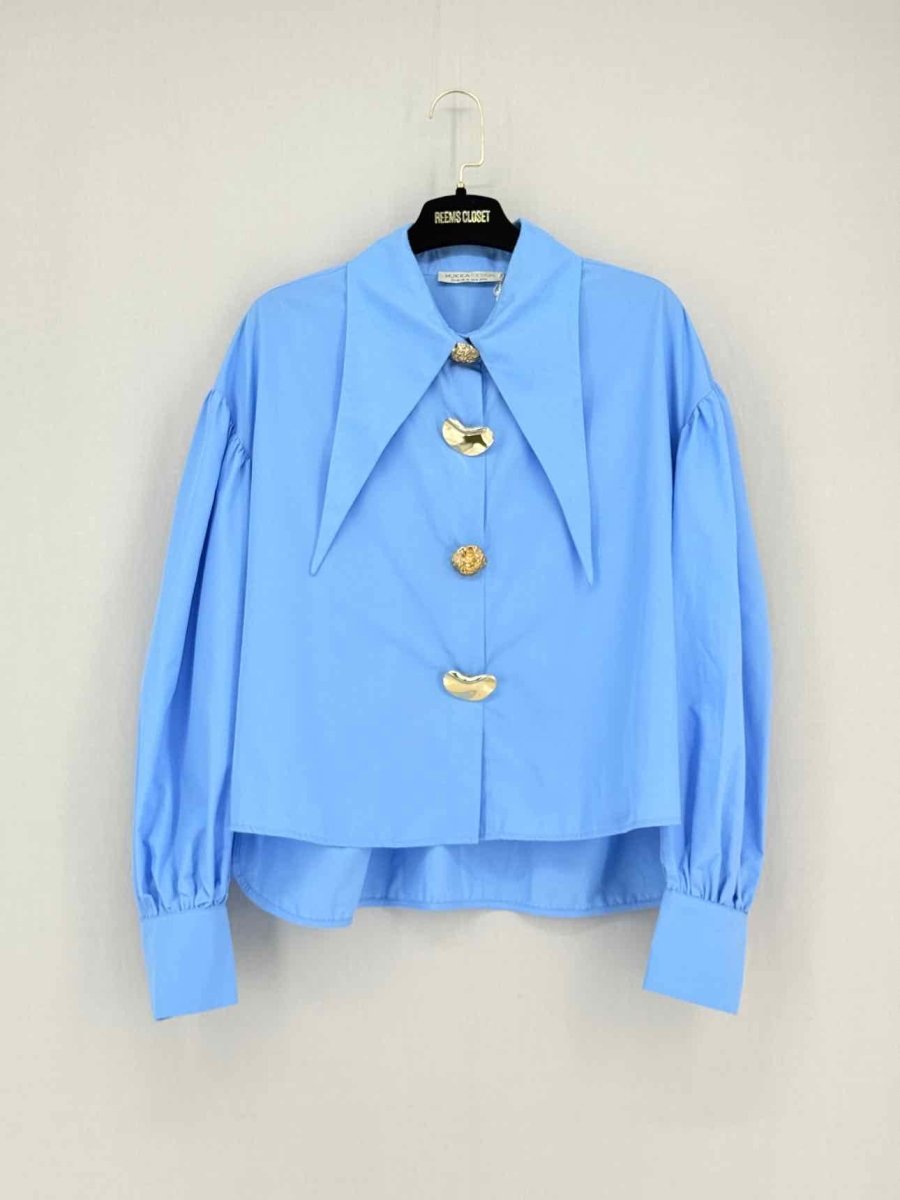 Pre - loved HUKKA Blue Size US 8 Shirt at Reems Closet