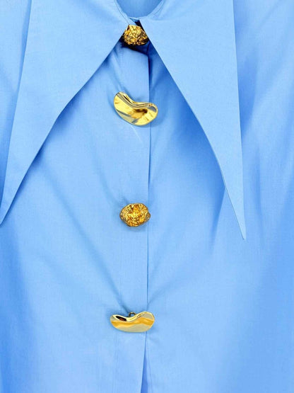 Pre - loved HUKKA Blue Size US 8 Shirt at Reems Closet