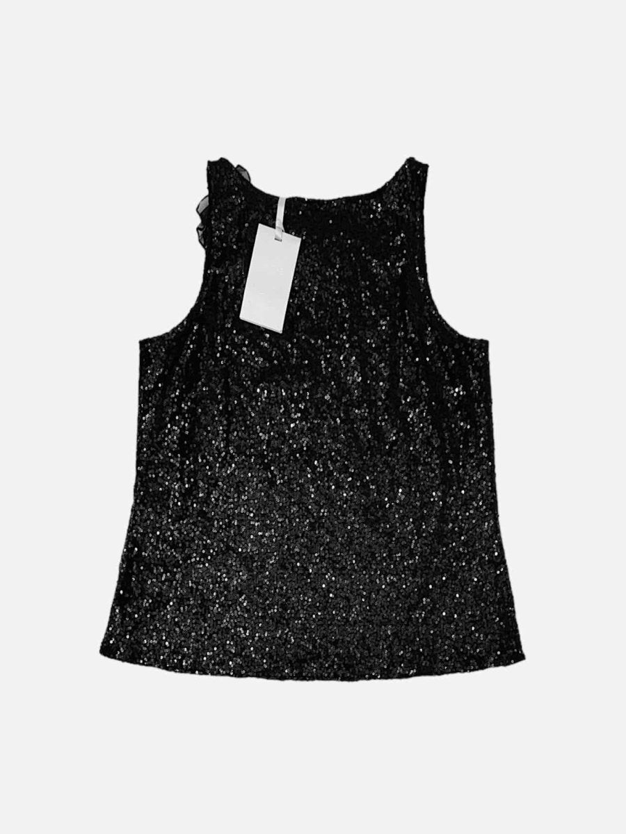 Pre - loved INGIE PARIS Black Sequin Top at Reems Closet