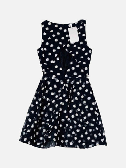 Pre - loved INGIE PARIS Black w/ Silver Size US 8 Knee Length Dress at Reems Closet