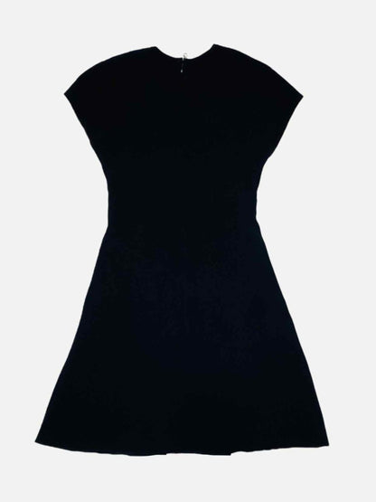 Pre - loved INGIE PARIS Plunging V Neck Black Size US 8 Short Dress at Reems Closet