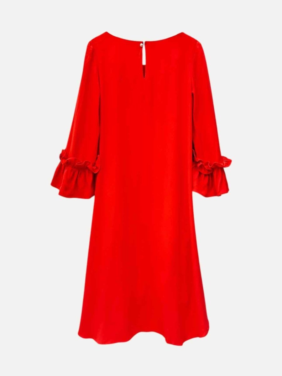 Pre - loved INGIE PARIS Red Knee Length Dress at Reems Closet