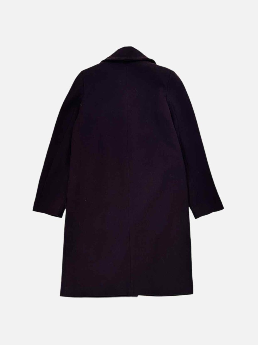 Pre - loved INGIE PARIS Ruffled Purple Coat at Reems Closet