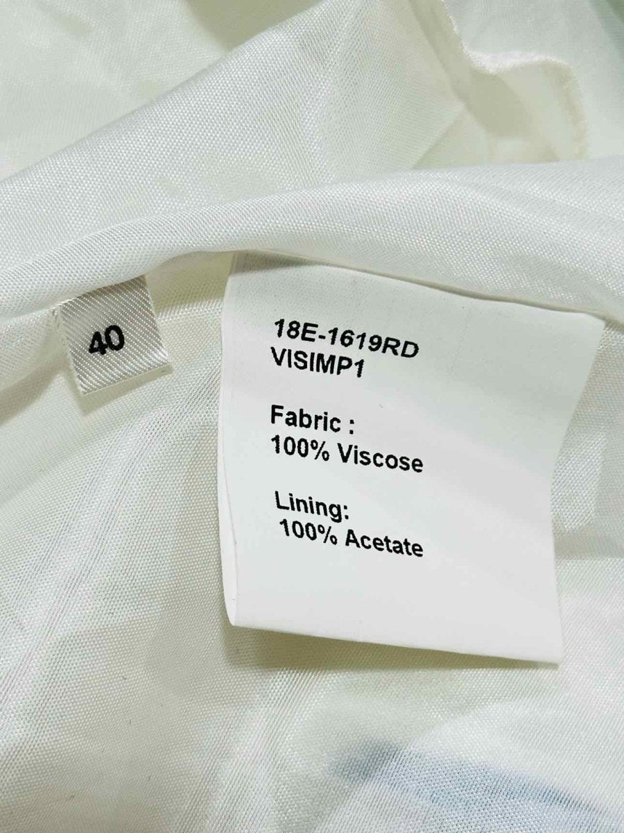 Pre - loved INGIE PARIS White w/ Blue Print Size US 8 Short Dress at Reems Closet