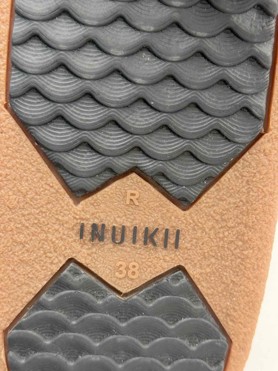 Pre - loved INUIKII Pompom Grey Size EU 38 Ankle Boots at Reems Closet