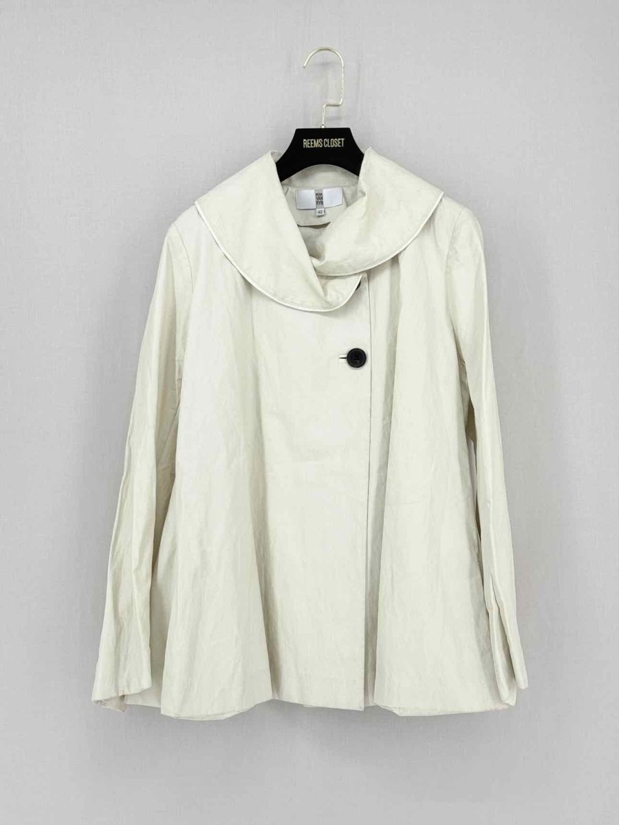 Pre - loved IRENE VAN RYB Cream Size US 10 Blouse at Reems Closet