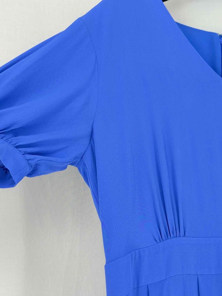 Pre - loved IRIS & INK Blue Size US 8 Knee Length Dress at Reems Closet