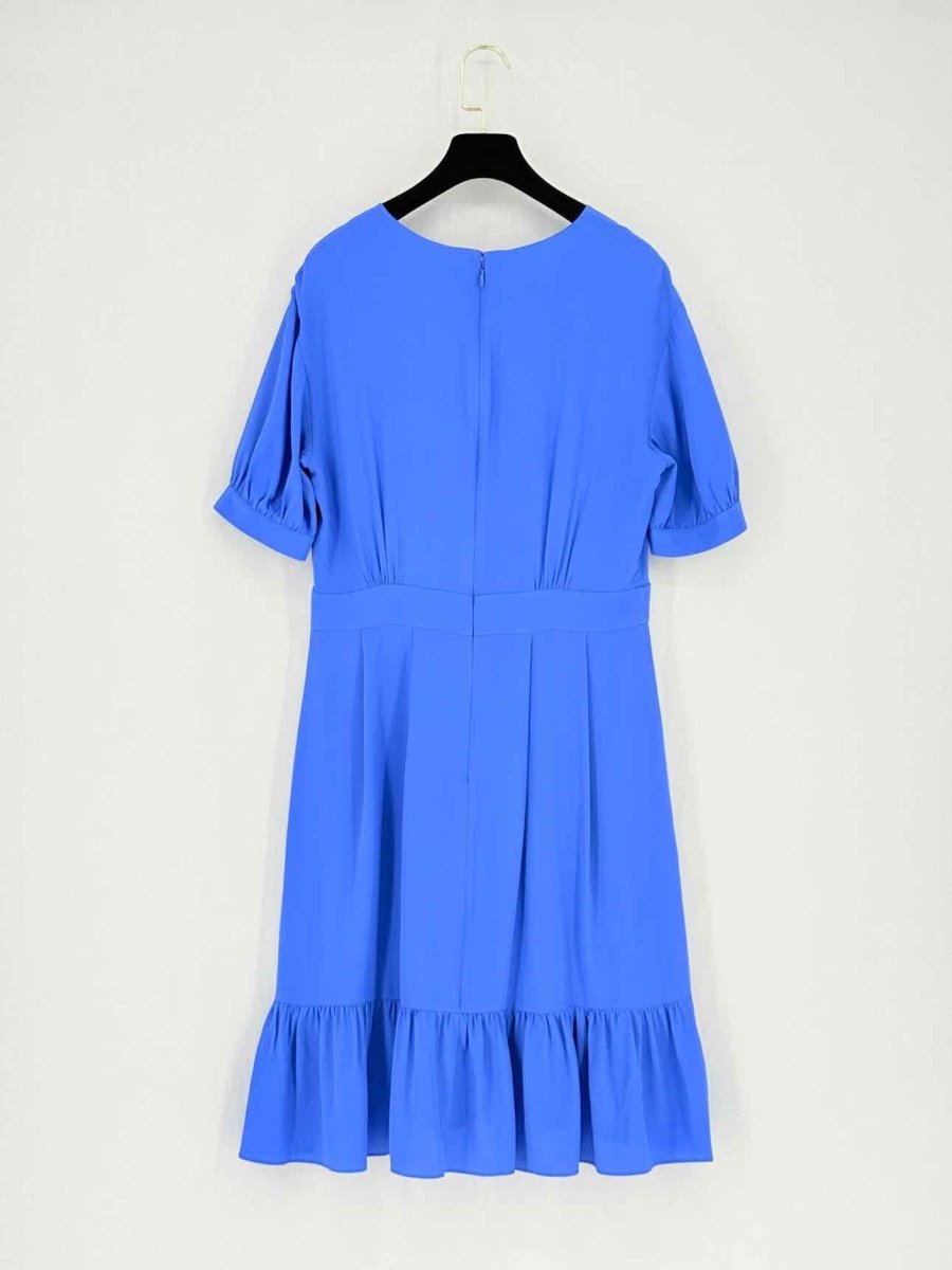 Pre - loved IRIS & INK Blue Size US 8 Knee Length Dress at Reems Closet