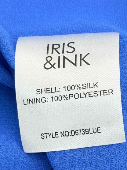 Pre - loved IRIS & INK Blue Size US 8 Knee Length Dress at Reems Closet
