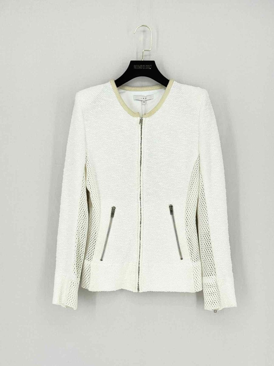 Pre - loved IRO Boucle White Size US 2 Jacket at Reems Closet