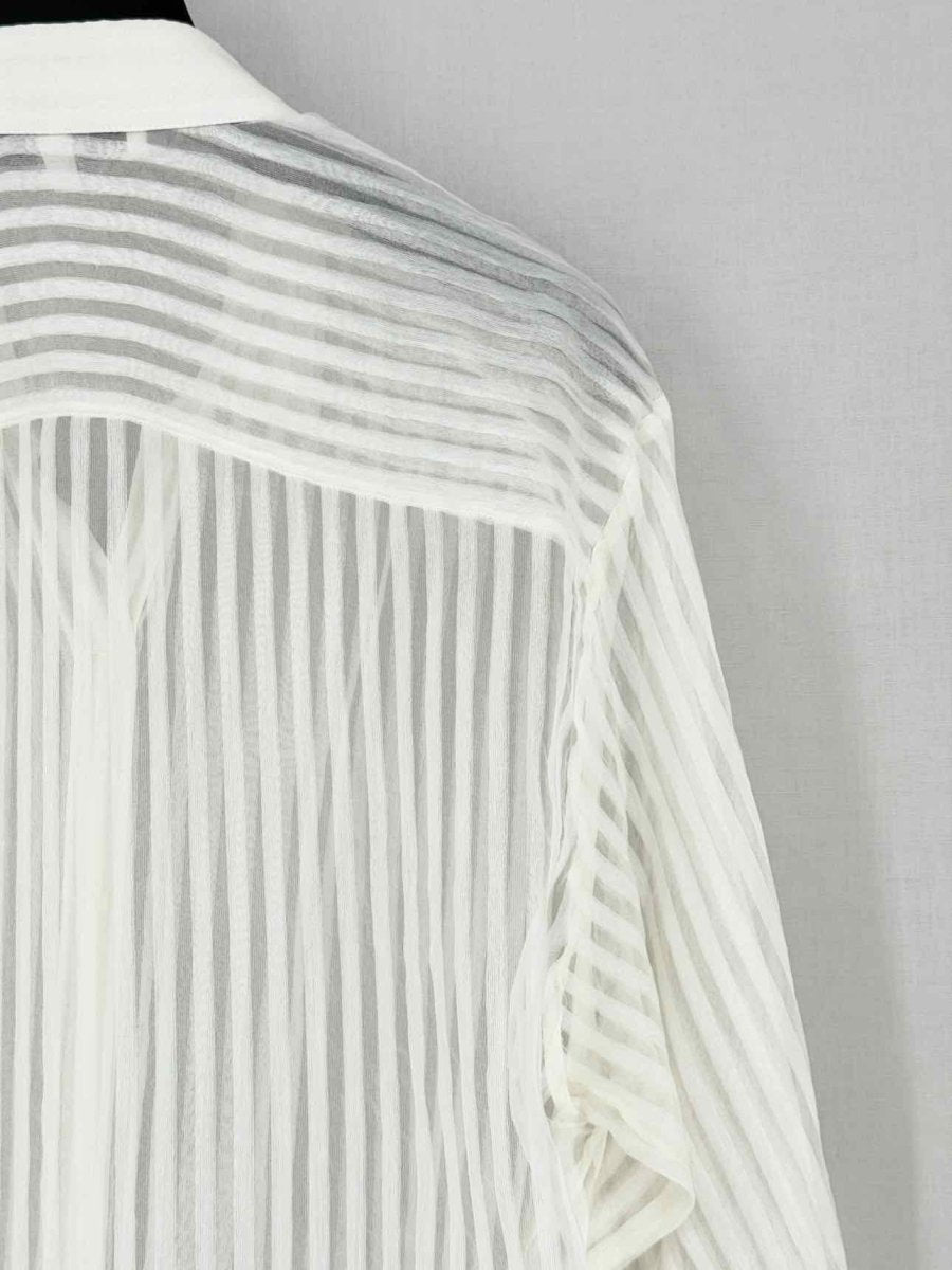 Pre - loved IRO Cream Striped Size US 2 Shirt at Reems Closet