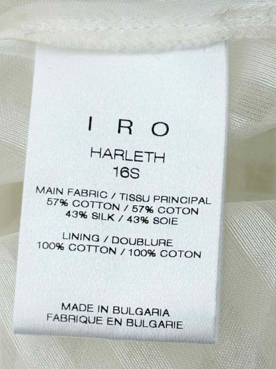 Pre - loved IRO Cream Striped Size US 2 Shirt at Reems Closet