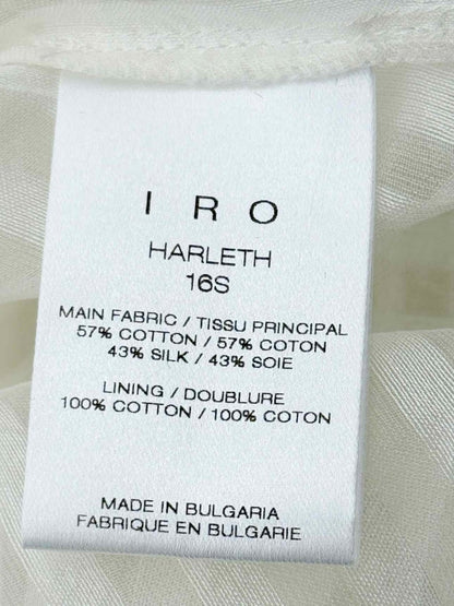 Pre - loved IRO Cream Striped Size US 2 Shirt at Reems Closet